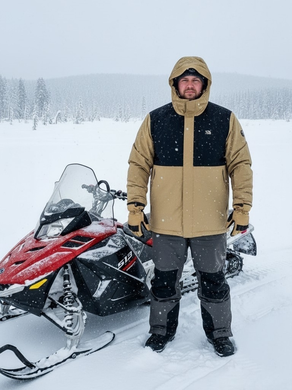 North Face Men's Utility Brown 3-in-1 Insulated Jacket 2XL & Montana Gloves XL